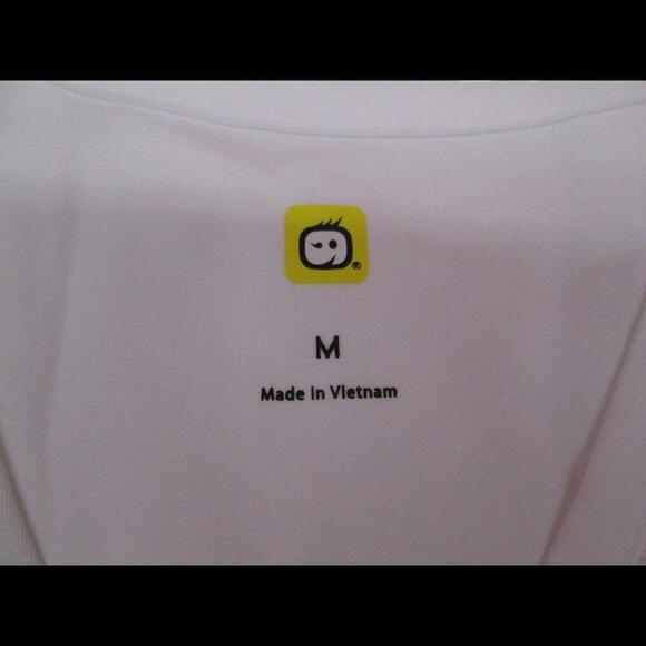 Utility Girl Womens Natural White Uniform Medical Nurse Scrub Top Size M - Picture 4 of 12